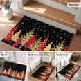 thumbnail image 6 of Christmas Tree Washable Small Entryway Area Rugs 2'x3', Winter Snowflake Red Gold Retro Texture Low Pile Throw Rug Non-Slip Sturdy Edge Binding Carpet for Front Door Floor Room Entry, 6 of 9