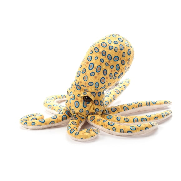 The Petting Zoo Peluche Pieuvre Anneau Bleu Cadeaux pour Enfants Animaux Marins Zoologee Pieuvre Peluche 8 Pouces