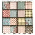thumbnail image 3 of Ambesonne Shabby Flora Shower Curtain, Square Pieces Tile, 69"Wx84"L, Multicolor, 3 of 3