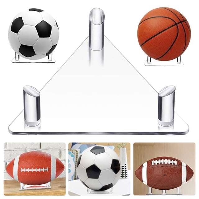 Soporte Acrílico Triangular para Fútbol voleibol Bolos Artículos Deportivos Soporte Exhibición Bolas