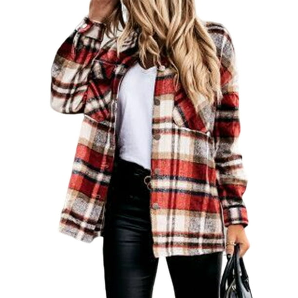 Plaid jackets deals for women