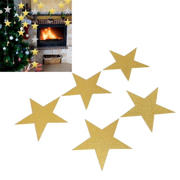 Recortes De Estrellas Doradas, Recortes De Estrella De 50 Piezas De Brillo De Estrellas De Doble Cara Recortes De Decoración Decoración De Pared De Para Tablón De Anuncios