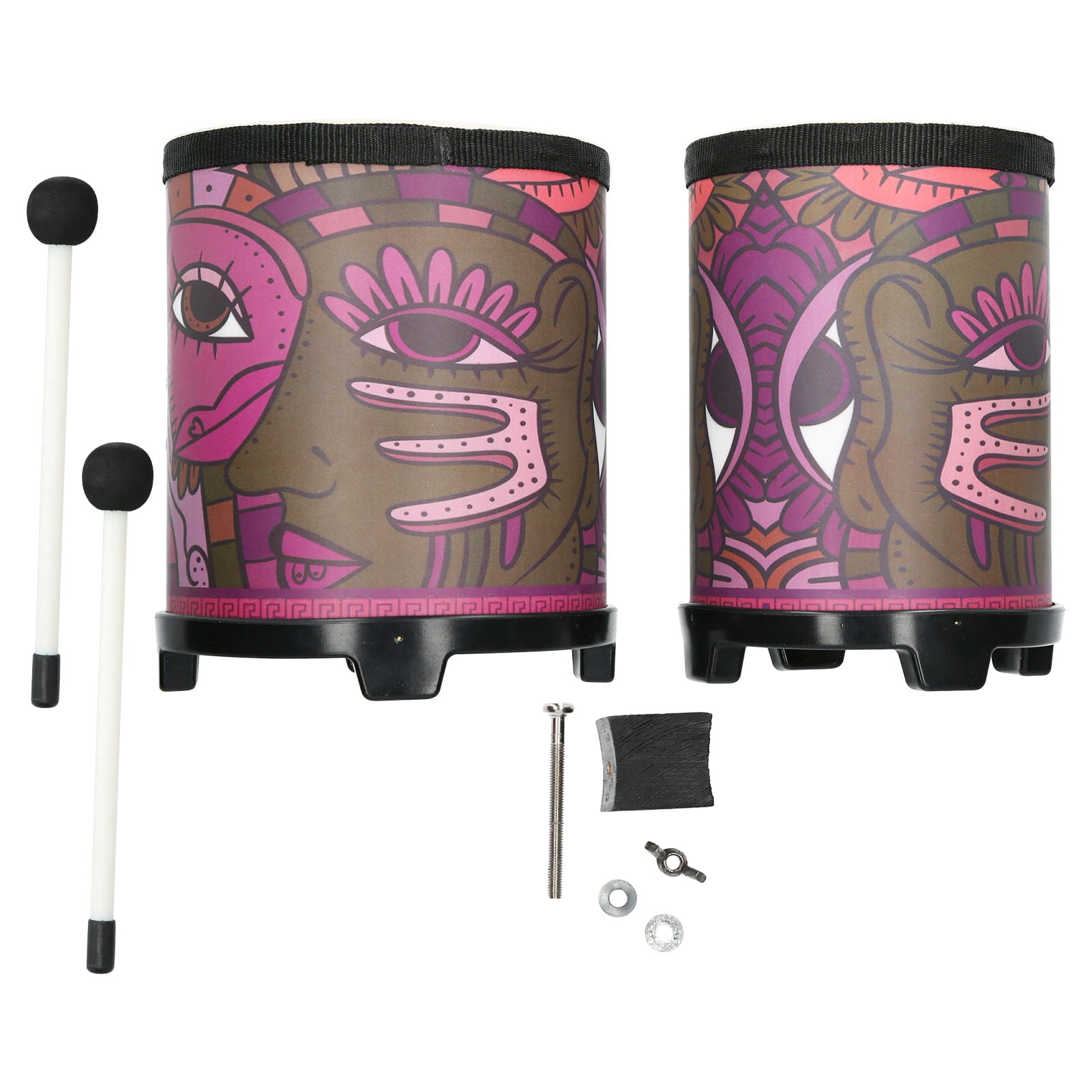 Waterproof Bango Drum, Wooden Bongos, For Beginner Music Lovers