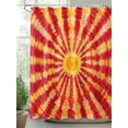 thumbnail image 2 of Shower Curtain Orange Tie-Dye Art Bathroom Curtains with Hooks, Waterproof Fabric Abstract Boho Tribe Bath Shower Curtains Set for Bathroom Bathtubs Decor 36x72 Inch, 2 of 8