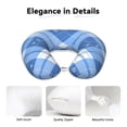 thumbnail image 4 of Travel Pillow Memory Foam, Head Neck Support Airplane Pillow For Traveling, Car, Home, Travel Neck Flight Pillow 12 Inches Blueviolet Moroccan Buffalo Plaid Tartan Check Hand-Drawn Sketch_1, 4 of 8