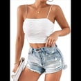 thumbnail image 2 of Camisola de Mujer con Espalda Nadadora, Doble Capa, Tirantes Finos, Fruncido, Minivestido de Club S, 2 of 9