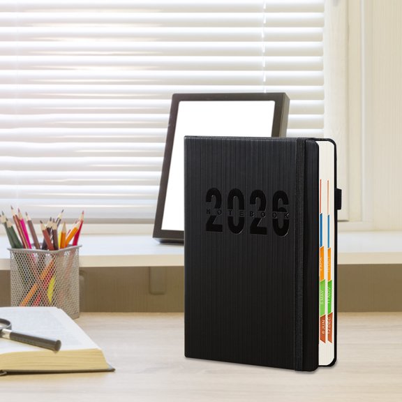 COM1950s 2026 Planner,Weekly Planner Hardcover with Monthly Tabs and Dotted Pages,Daily and Monthly Layout for Office Planning,Compact 8.5 X 5.7 Inches Size