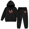 thumbnail image 6 of Toddler Girls Valentine'S Day Hoodie Jogger With Leopard Heart Print Two Piece Outfit Kids Sets Clothes, 6 of 6