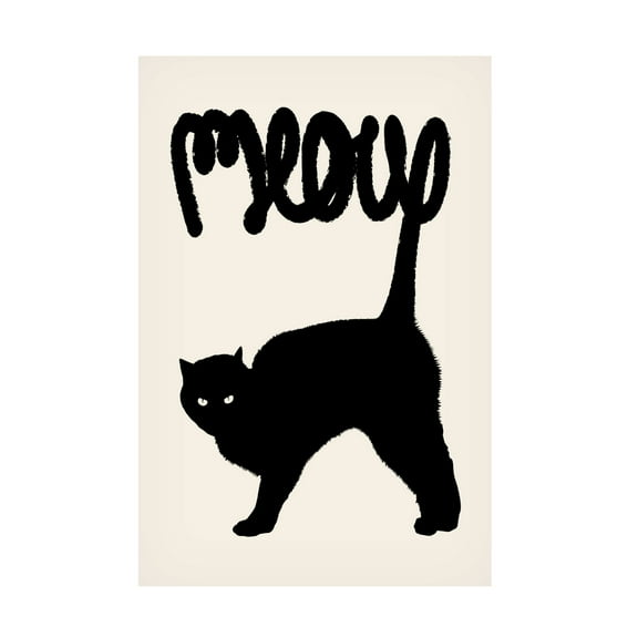 Trademark Fine Art Florent Bodart  Meow Canvas Wall Art