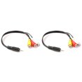 thumbnail image 1 of 2piezas 2.5mm Mini AV Macho A 3RCA Hembra Cable de Audio Video M / F Cable de Adaptador Jack Estereo, 1 of 5