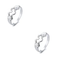 thumbnail image 3 of Minnieouse Anillo de apertura Mujeres Hombres Boda Pareja Joyería Moda Compromiso Decoración romántica Novia Amistad Regalo Plata 2piezas Minnieouse CBP336509, 3 of 6