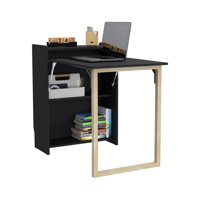 Escritorio Plegable Lesli Wengue Virtual Muebles