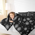 thumbnail image 2 of jejeloiu Cartoon Xmas Snowflake Bedding Comforter Set,Merry Xmas Twin Comforter Sets,White Cute Stars Print Bedding Set For Kids,Ultra Soft Home Decor Reversible,2 Pieces, 2 of 8