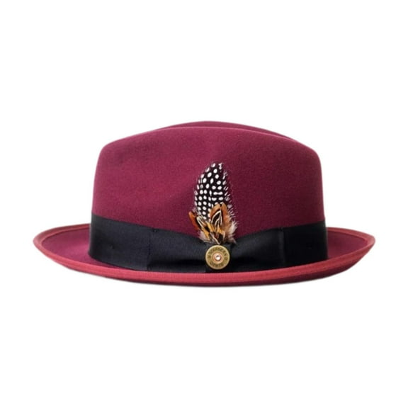 freneci Fedora Hat Comfortable Trilby Hat for Costume Accessory Casual/Formal Travel Red