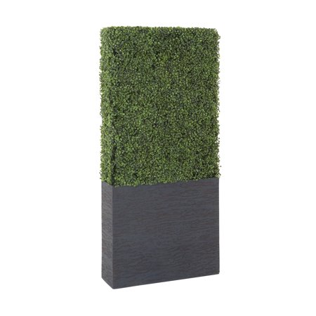 DecMode 22” x 59” Tall Artificial Boxwood Hedge Indoor/Outdoor Decor