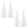 thumbnail image 2 of Foam Tree Cones for DIY Crafts, White Polystyrene Art Supplies (4.5 x 13.5 In, 4 Pack), 2 of 5