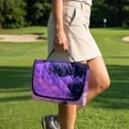 thumbnail image 4 of Xixirimido Easy-carry Golf Cart Seat Covers, Portable Golf Cart Seat Towel Blanket Quilted with 4 Pockets Fits for EZGO, Yamaha, Club Car & More 2-Seat Carts, Sunset Palm Trees Purple, 4 of 8