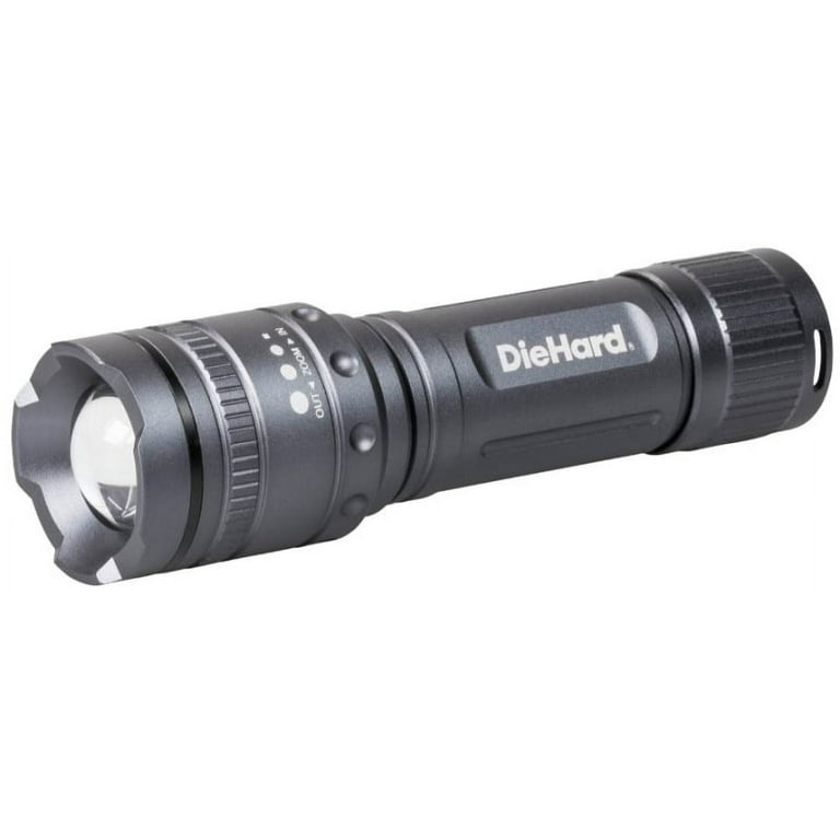 DieHard 41-6121 Twist Focus Flashlight, Grey, 600-Lumens - Walmart.com
