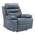 thumbnail image 1 of Pemberly Row Contemporary Leather Power Reclining Chair in Blue, 1 of 8