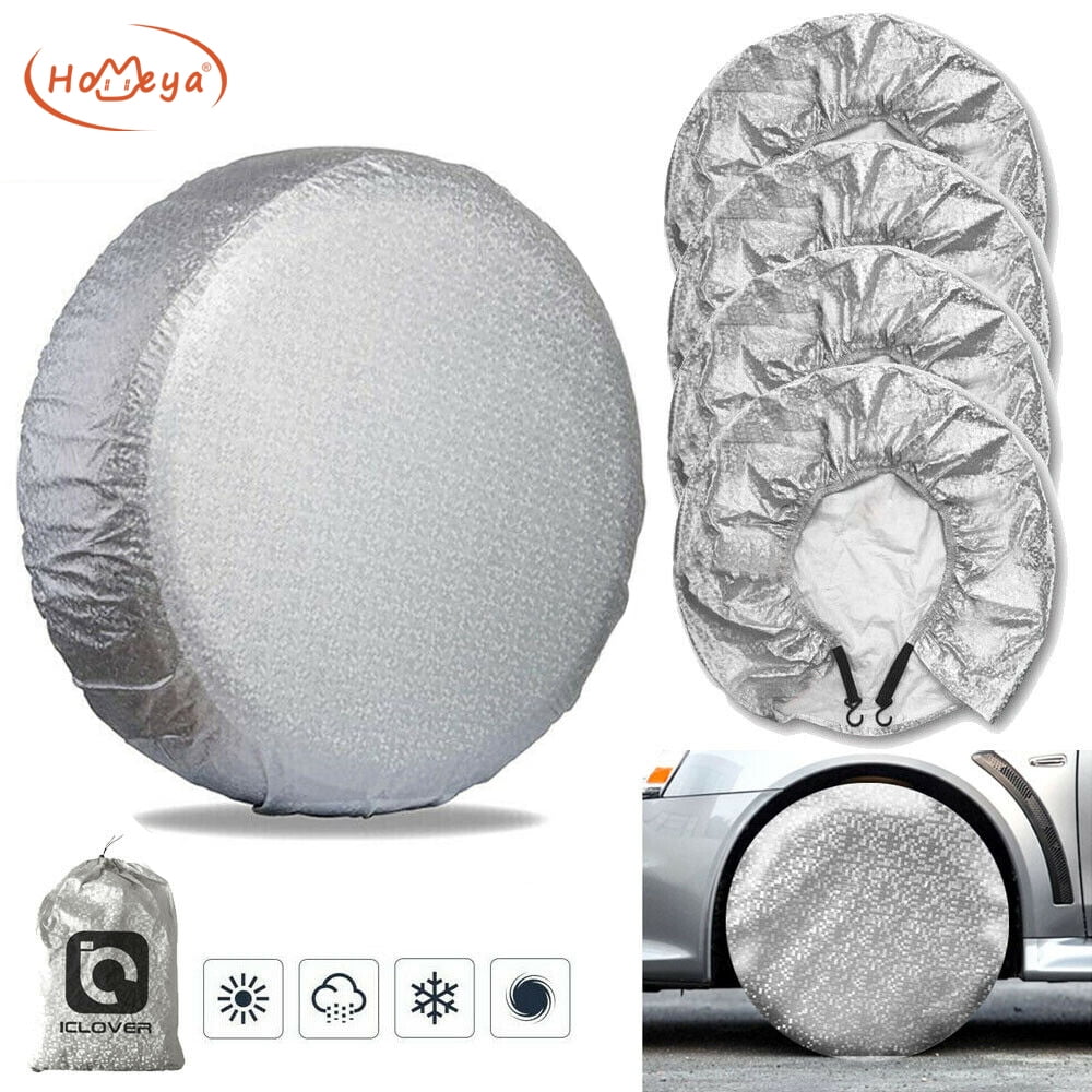 Homeya 4Pcs Tire Wheel Covers For RV Trailer Camper Truck Van SUV Car