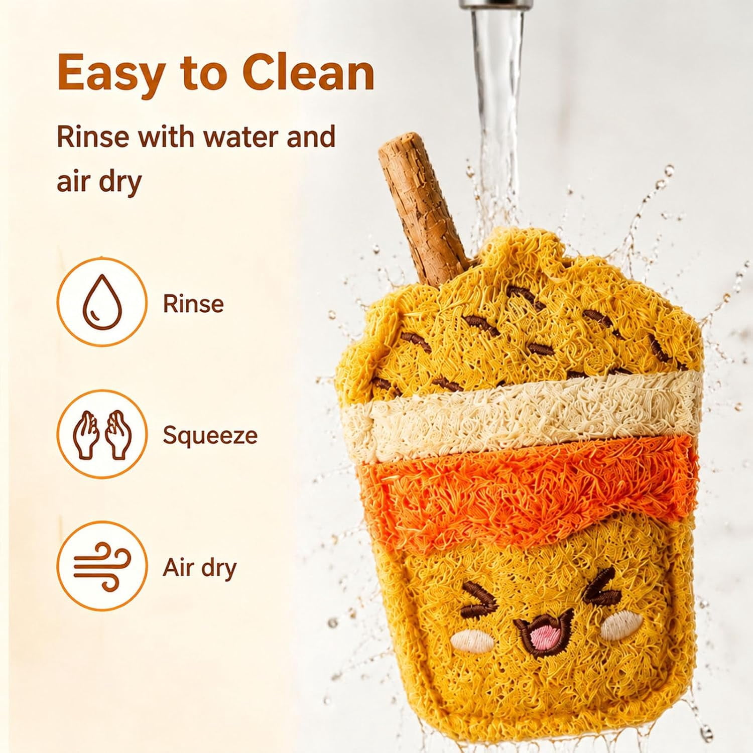 Cat Dental Care Natural Chew Loofah Toys, Silvervine Sticks for Indoor Cats & Kittens, Milk Tea Cup-Shaped Treats, Helps Remove Dental Calculus(RL Mix 3 PCS)