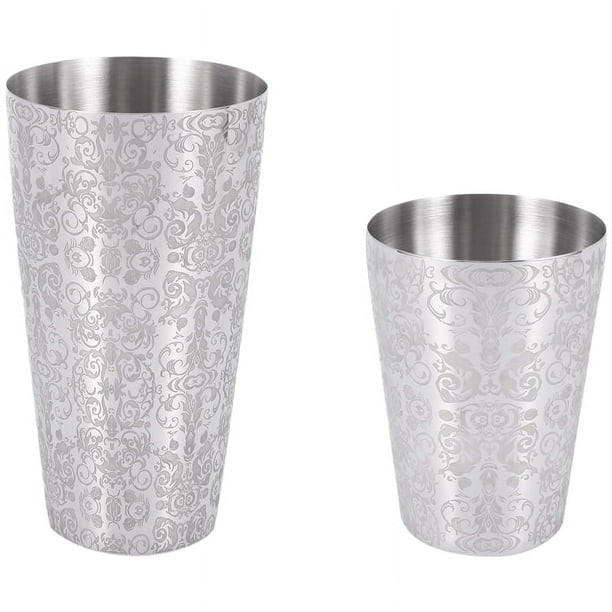 Coctelera Boston Shaker 304 Acero inoxidable Barra De Ferramentas Diseño grabado Coctelera Boston Juego de lata