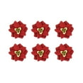 thumbnail image 2 of O'Creme Mini Poinsettia Gumpaste Sugar Flower 1-3/8 Inch, 6 Pieces Red, 2 of 2