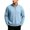 Sky Blue, variant on TOUMENY Men Zip Sweater Casual Full Zip Up Stand Collar Long Sleeve Solid Knit Pullover Jacket Loose Fit Fall Winter Fashion Basic Outerwear Black L