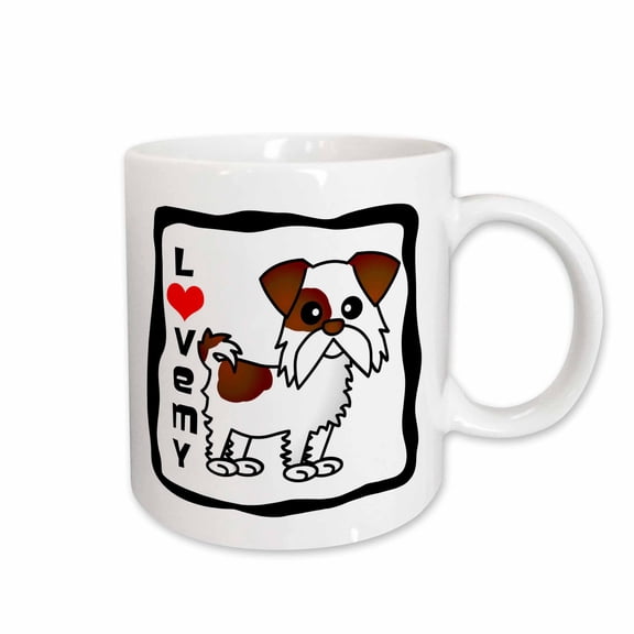 3drose, I Love My Shih Tzu Brown and White, 11oz Mug