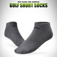 thumbnail image 4 of HEVIRGO 1 Pair PGM Solid Color Ribbed Cuffs Running Socks High Stretchy Breathable Moisture Wicking Men Short Socks for Workout, 4 of 10