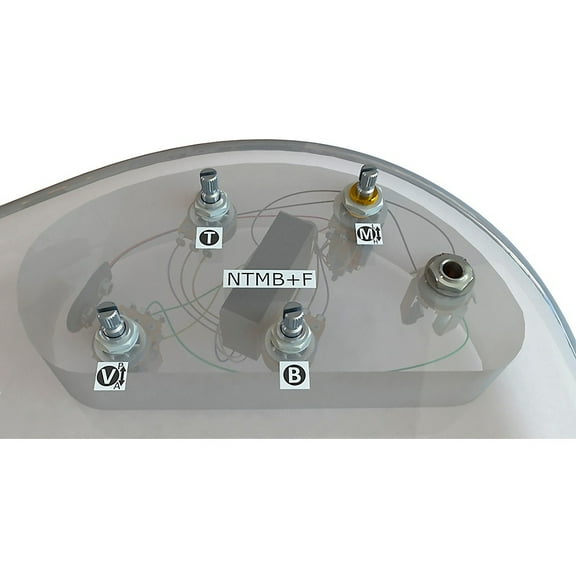 Bartolini HR-2.5AP/918 3-Band NTMB F Preamp, 4 Pots, Active/Passive