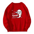 thumbnail image 4 of Gibobby Sudadera de mujer Sudadera de cuello redondo para mujer de otoño e invierno suéter colorido de manga larga lindo clásico(RD1,XL), 4 of 4