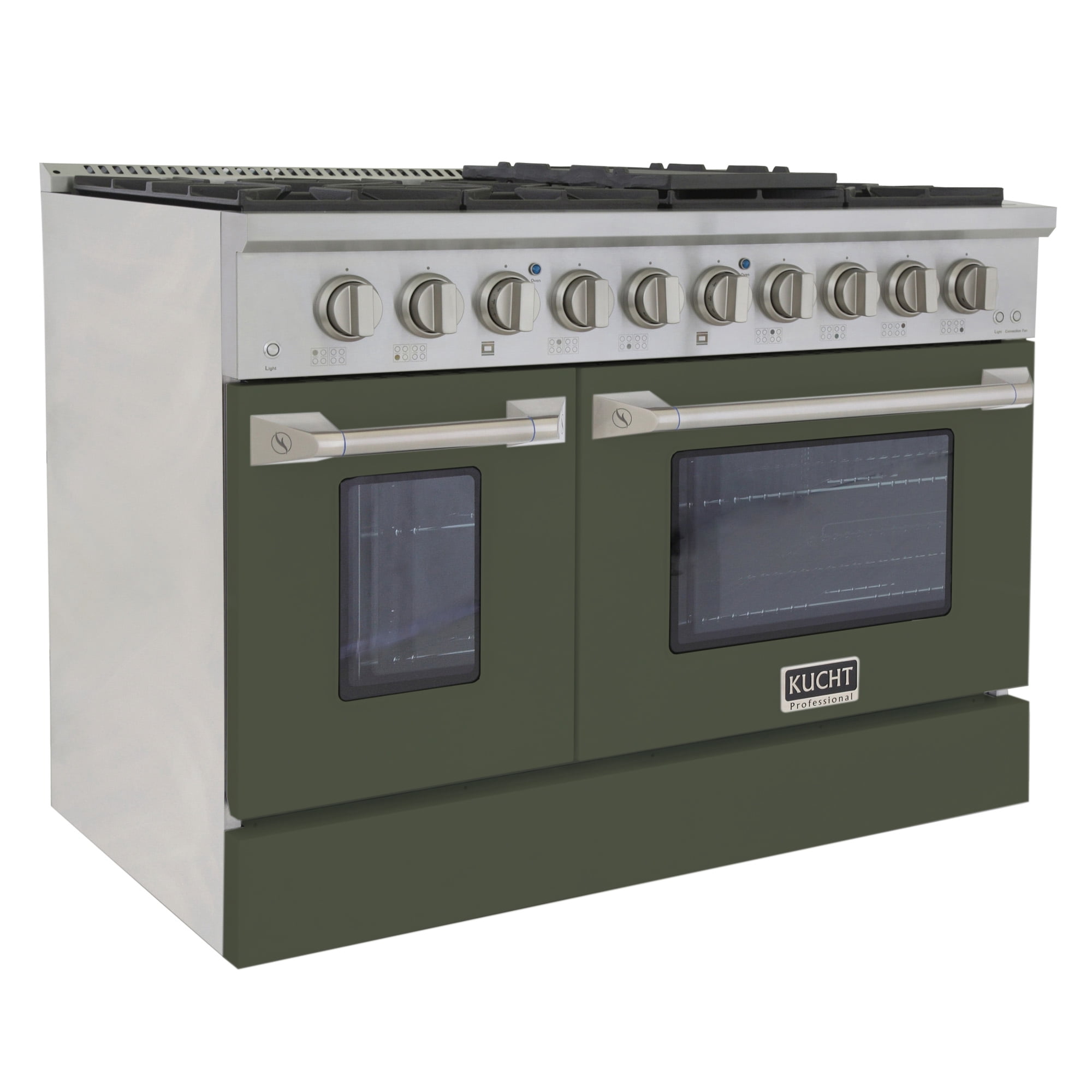 48 in. 6.7 cu. ft. Propane Gas Range with Convection Oven in Olive Green