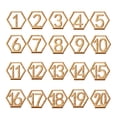 thumbnail image 1 of Números De Mesa De Madera 1-20 Signo De Número De Mesa Con Base Hexagonal Número De Mesa De Boda Para Restaurante Café Recepción De Boda Methold HA015696-00, 1 of 6