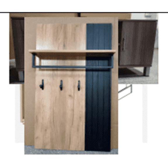 Enogets Wall Mounted Coat Rack Panel with Shelf and Hooks for Entryway