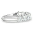 thumbnail image 4 of ESTE ORIGIN 1.35Ct Oval Lab-Grown Diamond Half Eternity Band – VS1, 9 Diamond Wedding Ring in 18K White Gold for Women, 4 of 6