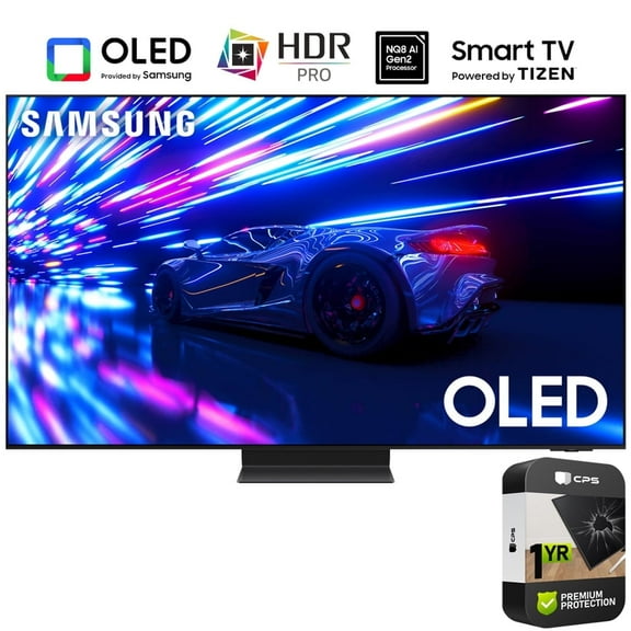 Samsung QN55S95DAFXZA S95D 55 inch HDR OLED Smart TV 2024 Bundle with 1 YEAR CPS Enhanced Protection Pack