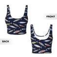 thumbnail image 5 of Fotbe Sardine Pattern Womens' Sports Bra Longline Wirefree Padded with Medium Support Sports Moisture-Wicking Workou Vest,Tank Top-Medium, 5 of 9