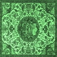 thumbnail image 1 of Ahgly Company Indoor Square Animal Emerald Green Traditional Area Rugs, 7' Square, 1 of 4