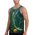 thumbnail image 2 of Xecao Jelly Fish Men's Tank Top Workout Quick Dry Sleeveless Gym Jogging Muscle Shirts Summer Swim Beach Tops, 2 of 9