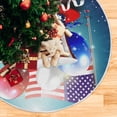 thumbnail image 5 of FMSHPON American Flag Tree Skirt Independence Day Xmas Christmas Tree Skirt Stand Mat for Holiday Party Decoration Indoor Outdoor 48 inches, 5 of 6