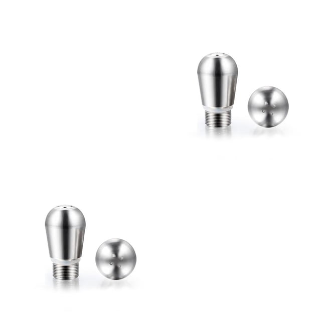 Advancent Cabezal de vapor Suministros de café de acero inoxidable Filtro de metal reutilizable Accesorios para el hogar Boquilla de aire de Tipo 2 4 agujeros 2Conjunto