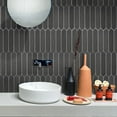 thumbnail image 3 of Festa 1.7 in. x 9.6 in. Matte Black Ceramic Picket Wall and Floor Tile (2.37 sq. ft./case) (23-pack), 3 of 6