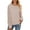 Beige, variant on Gubotare Long Sleeve Shirts For Women Womens Tops Crewneck Lace Splicing Long Sleeve Top Shirts Slim Knit Ribbed Tops Blouses,Black XL