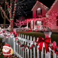 thumbnail image 3 of 2 Pack Red and White Solar Christmas Lights, Each 33FT 100 LED Solar String Lights Outdoor, Waterproof Solar Fairy Lights for Outside Christmas Decorations, 3 of 7