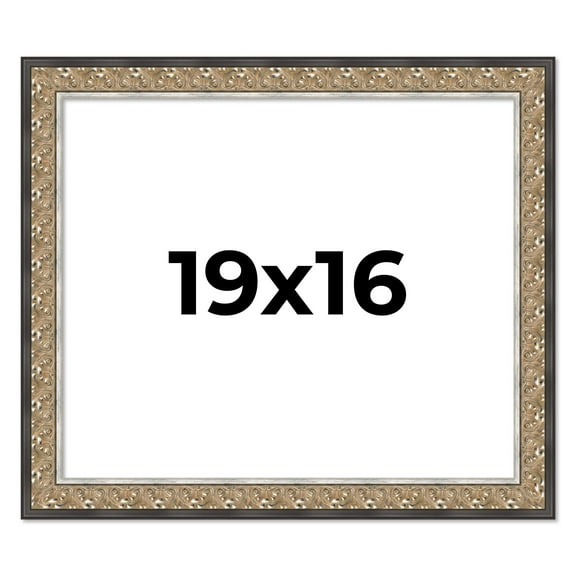 19x16 Frame Silver Real Wood Picture Frame Width 1.75 Inches | Interior Frame Depth 0.5 Inches |