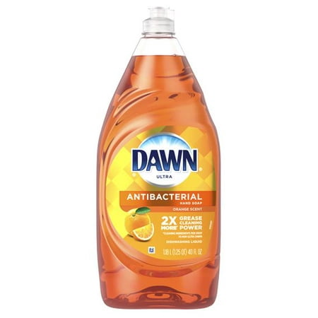 Dawn Ultra Antibacterial Hand Soap, Dishwashing Liquid Dish Soap, Orange Scent, 40 fl