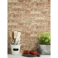 RoomMates Reclaimed Red Brick Peel and Stick Wallpaper, 20.5 in x 18 ft, Adults