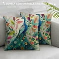 thumbnail image 3 of GOSMITH  Watercolor Birds Peacock Elk Decorative Throw Pillowcase Cushion Cover, 3 of 5