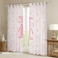 thumbnail image 2 of Erosebridal Initial G Letter Curtains for Living Room, Cute Bowknot 30%-50% Blackout Curtains Set of 2 (42x63), Dreamy Princess Decor, 2 of 5